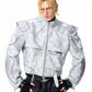 【25s Nov.】Pioneer Silver Motorcycle Leather Jacket