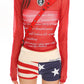 【25s Jul.】See-through Mesh Letter Print Long Sleeve Top