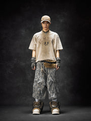 【25s Jun.】Leopard Print Ripped Pocket Cropped Pants