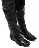 Square Toe Thick Sole Raised Toe Over the Knee High Boots
