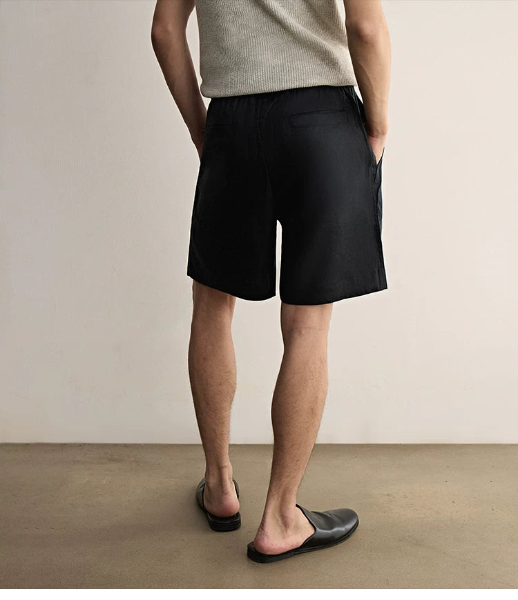 Relaxed Linen Straight Shorts
