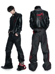 Inferno Vein Cracked Leather Jacket