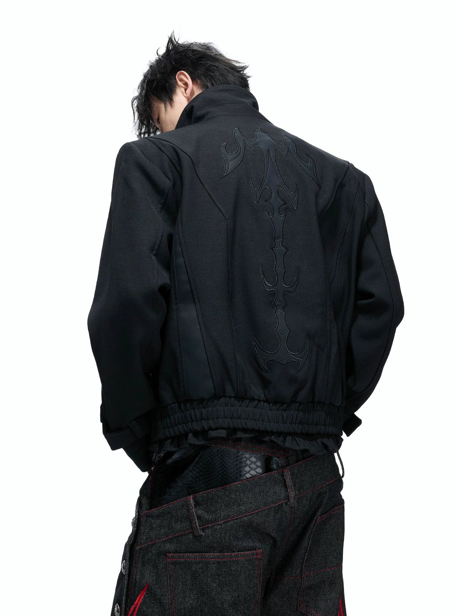 Spine Heavy Embroidered Patchwork Jacket