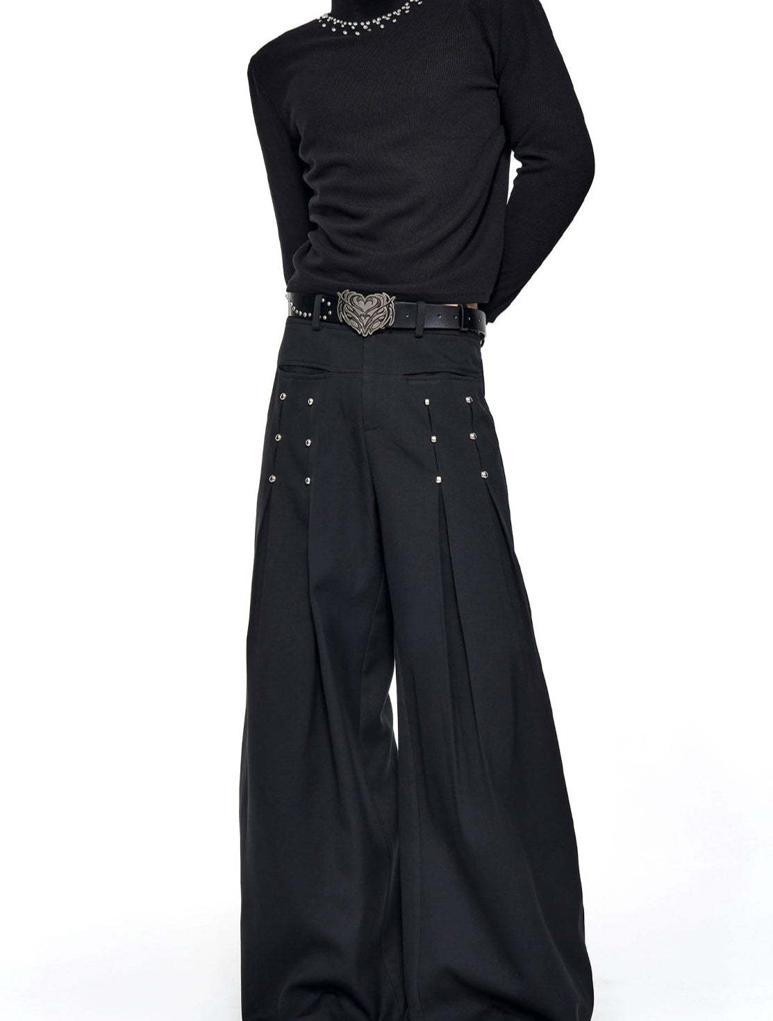 【25s Sep.】Drape Casual Beaded Trousers