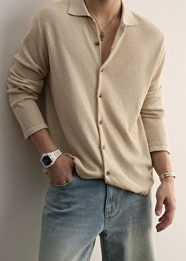 King's Gift Linen Blend Knit Cardigan
