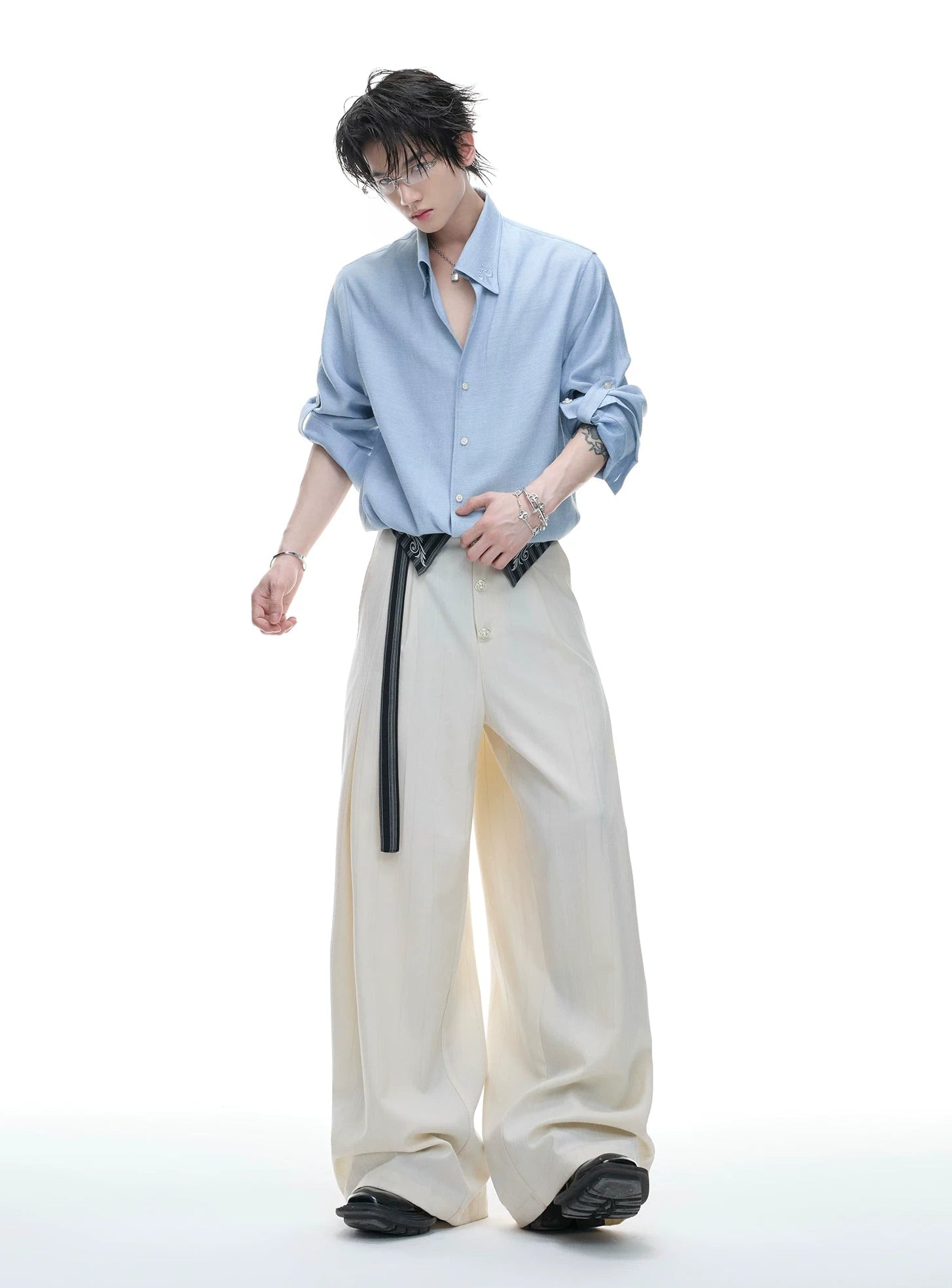 Textured Linen Relaxed Shirt