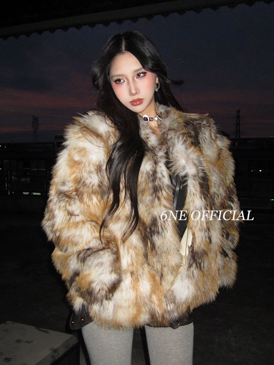 Girl's Elegant Furry Coat
