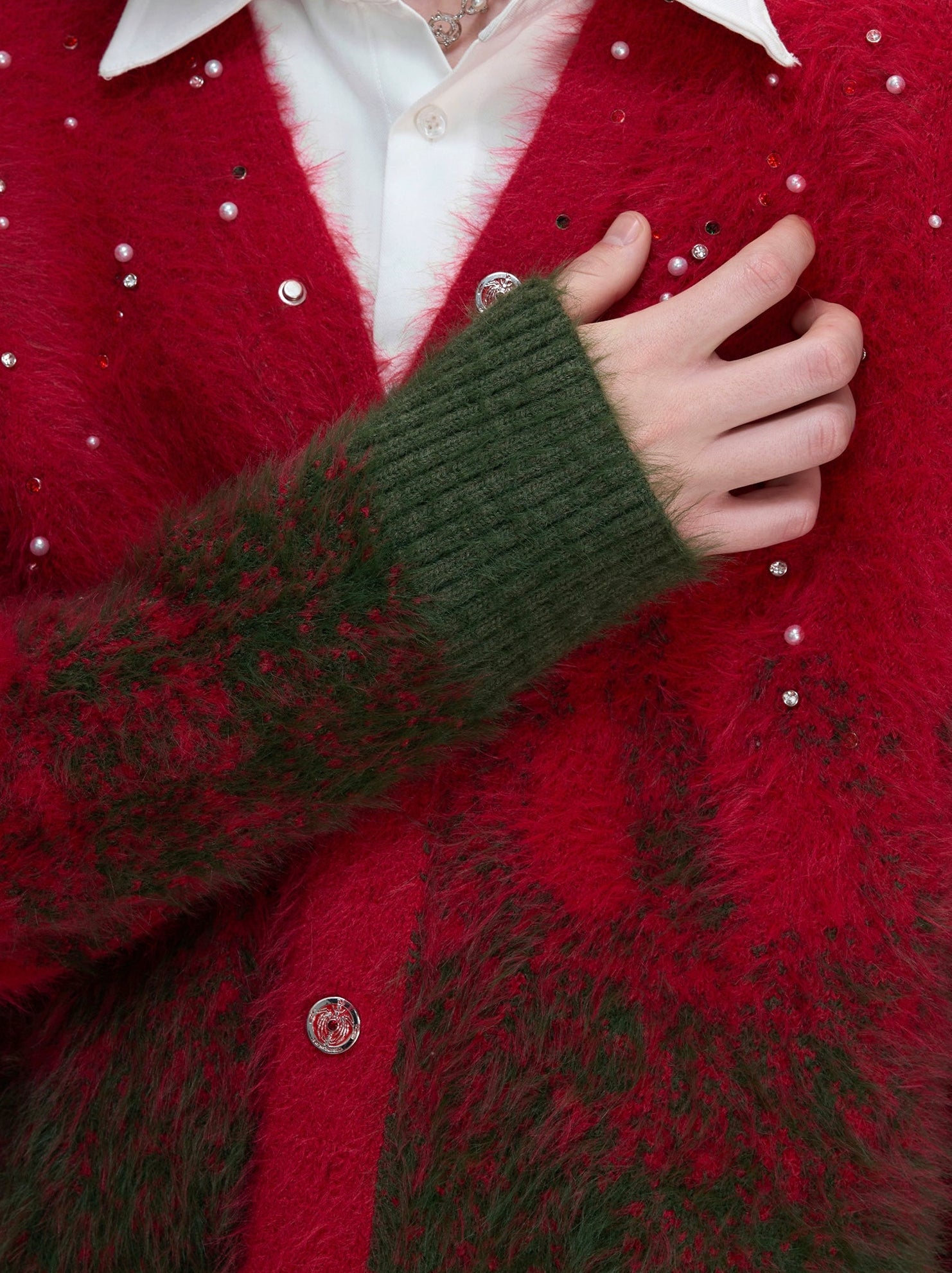 【25s Dec.】Christmas Gradient Rhinestone Knit Sweater
