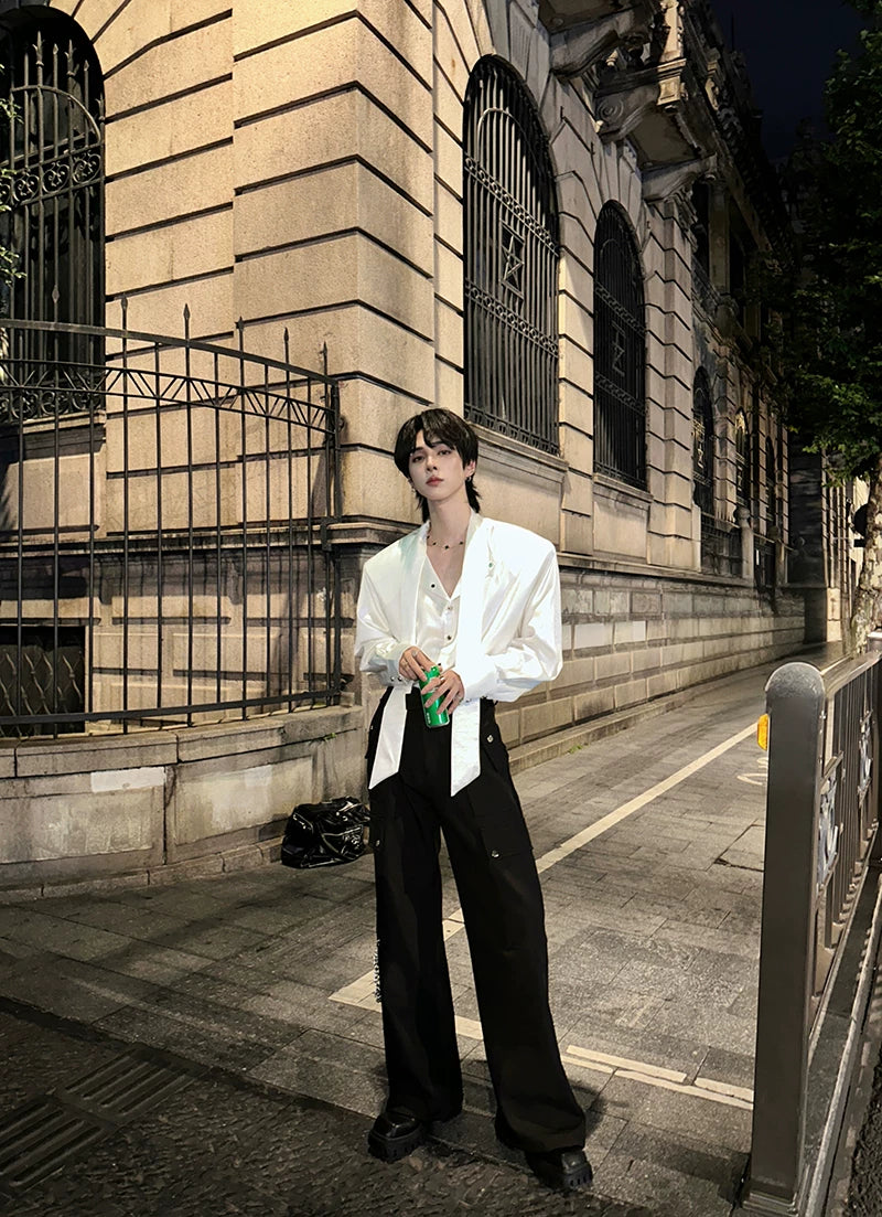 【26s Jan.】Minimal Leather Long-Sleeve Shirt Jacket