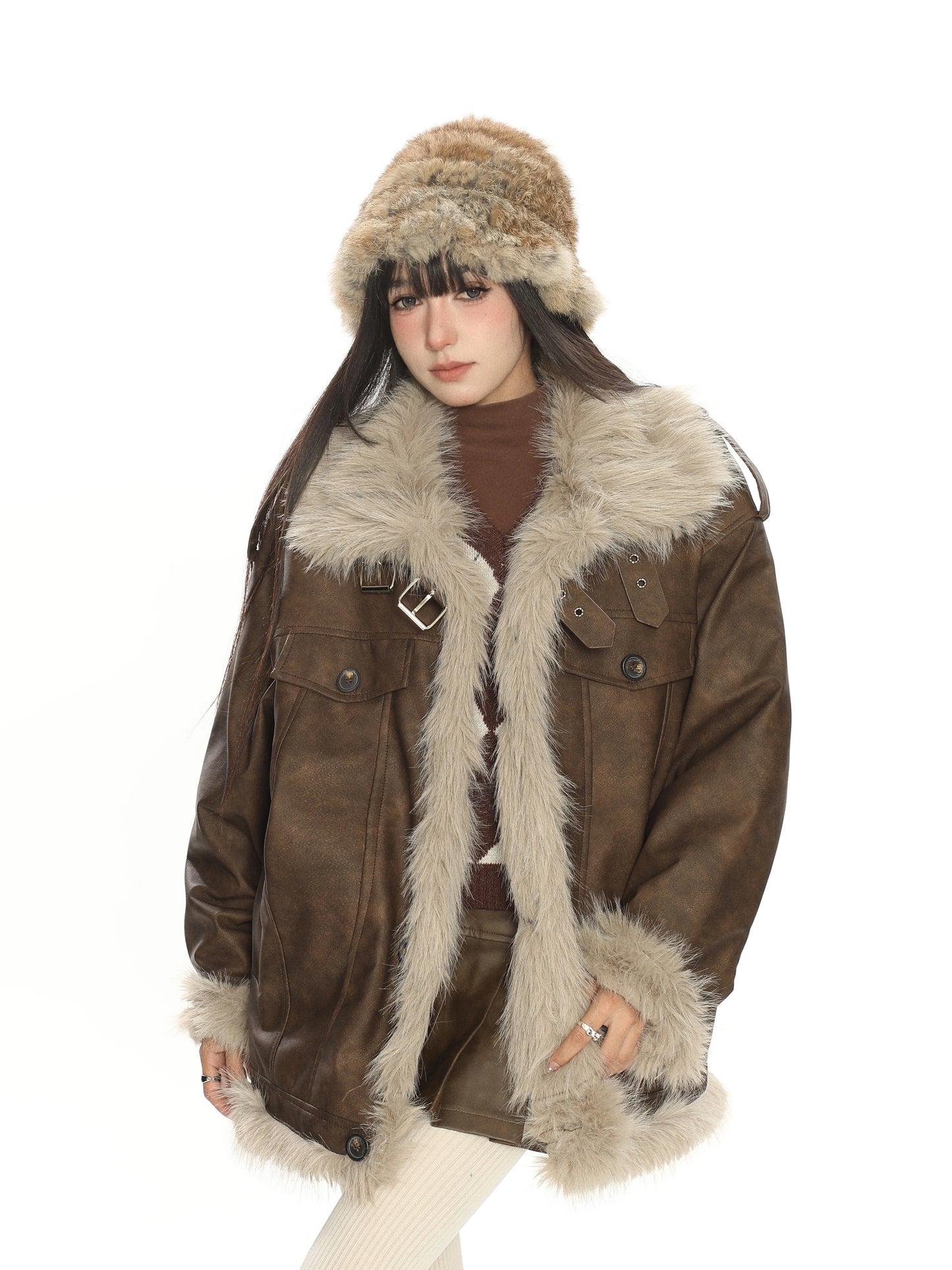 【25s Feb.】Brown Shearling Cotton Jacket