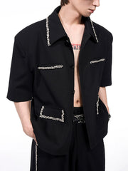 【25s May.】Rhinestone Chanel Style Short Suit