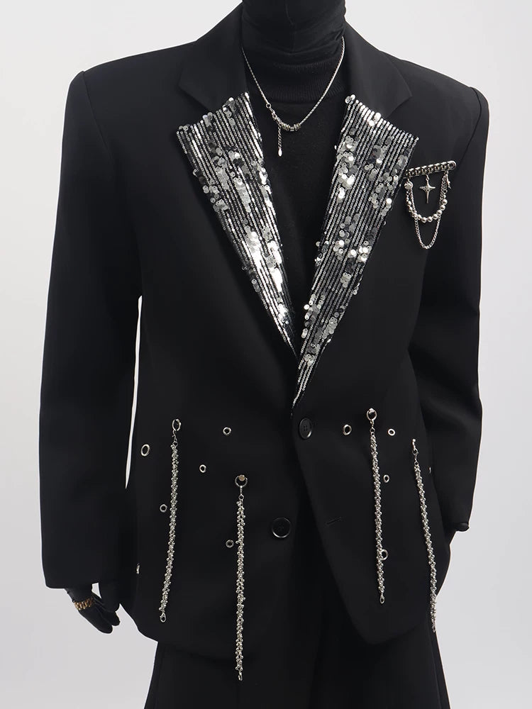 【26s Mar.】Sequin Tweed Chain Blazer