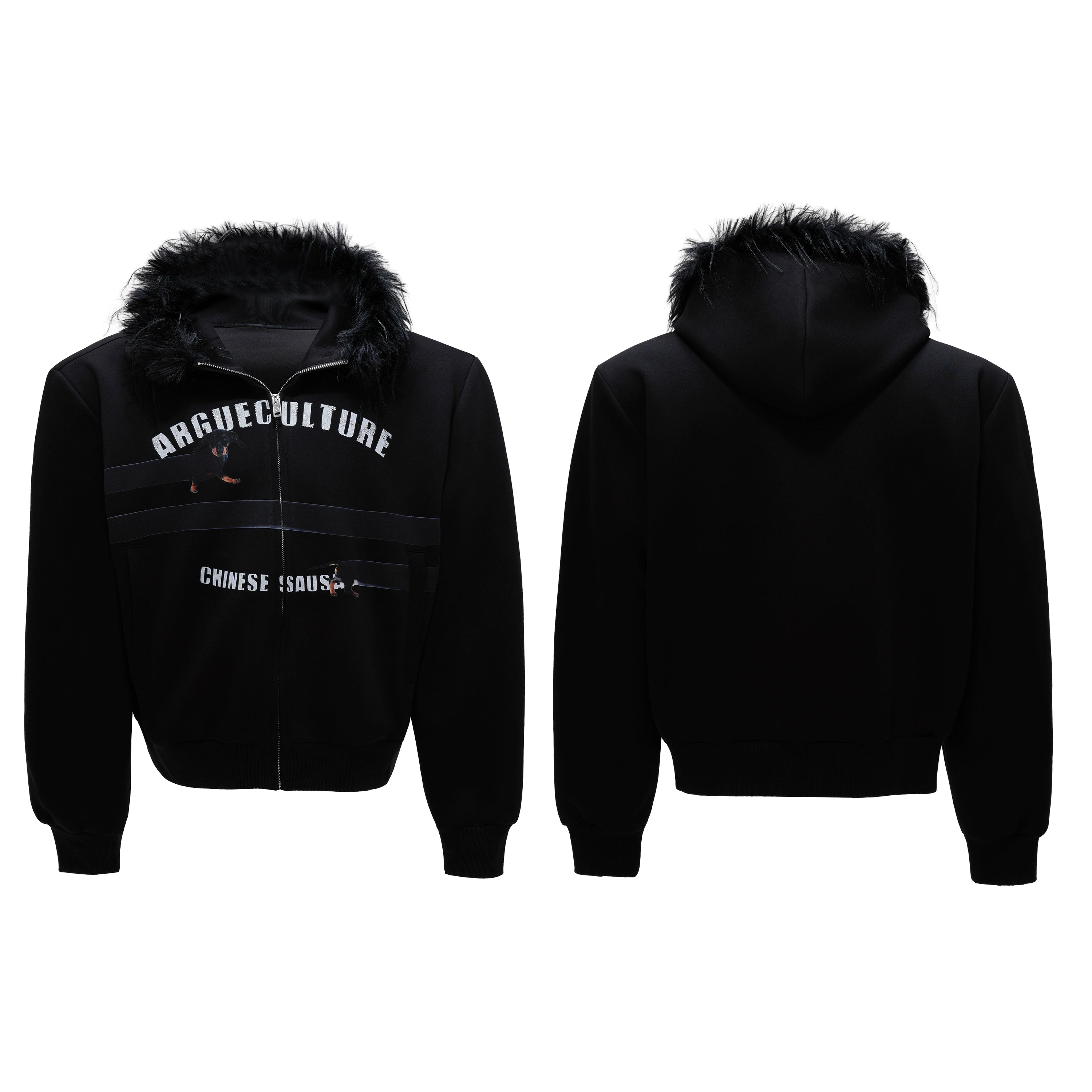 【25s Nov.】Elongated Dog* Vintage Fur Collar Hoodie