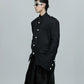 Stand-up Collar Stacked Panel Blazer
