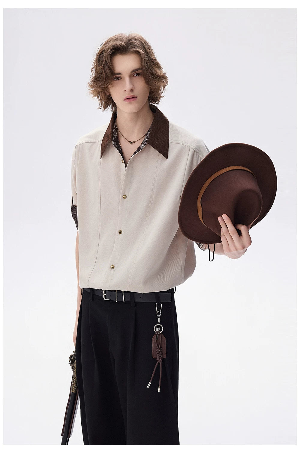 Vintage Contrast Denim Panel Shirt