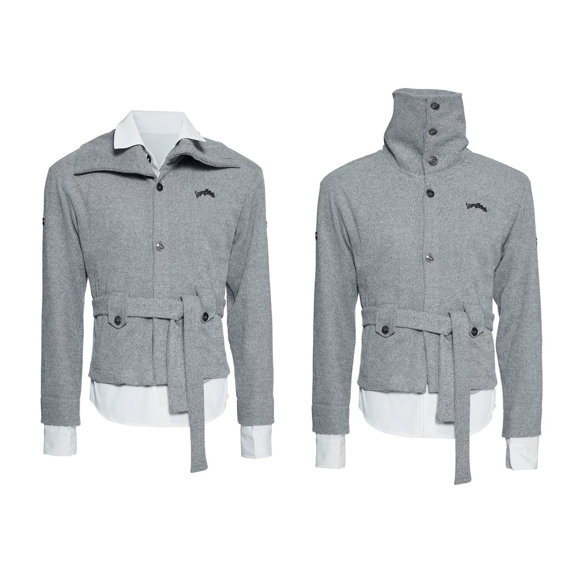 Merwev Convertible Collar Knit Cardigan