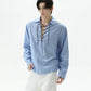 【25s Sep.】Cleanfit Drawstring Striped Shirt