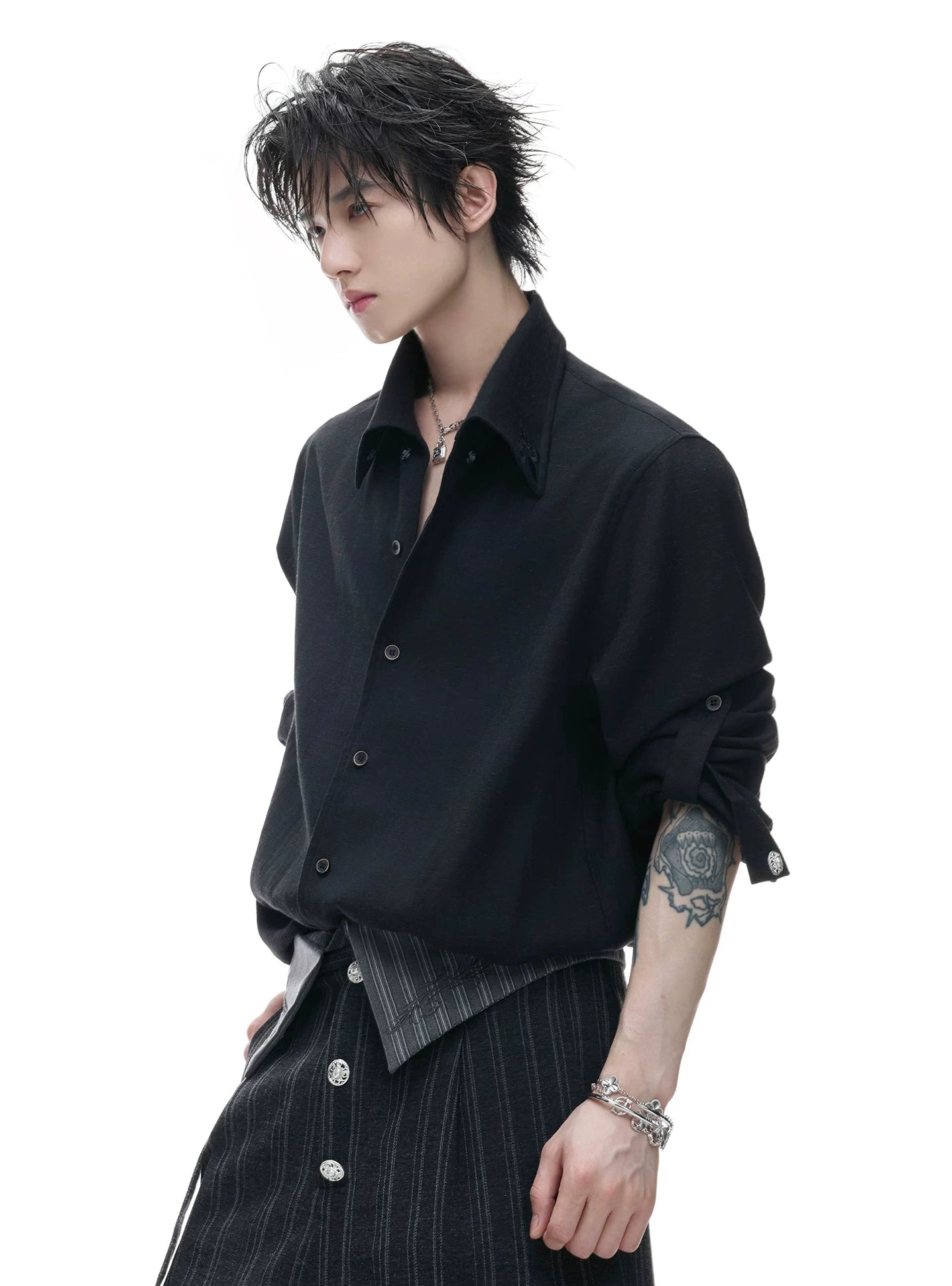 Textured Linen Relaxed Shirt