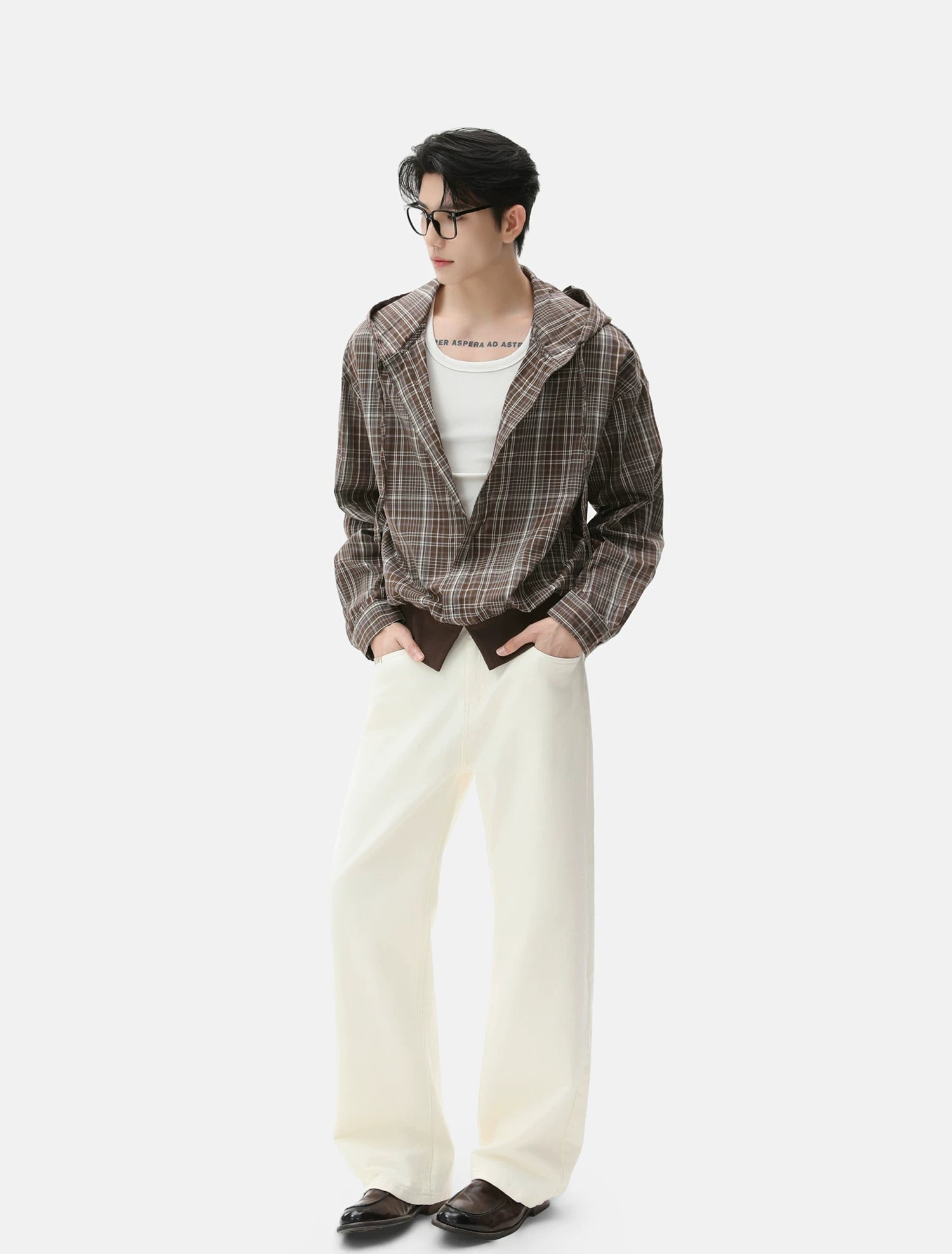 Vintage Plaid Hooded Jacket