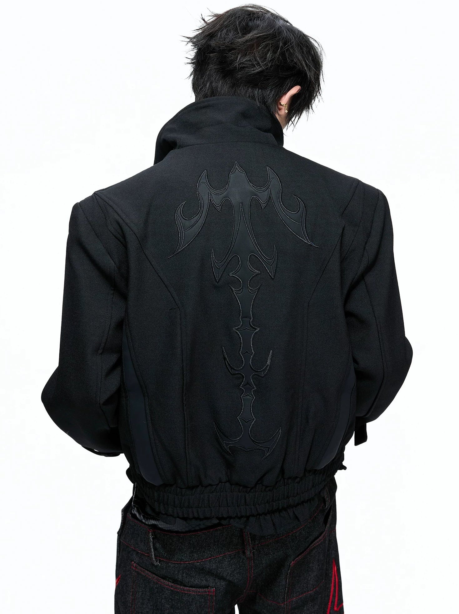 Spine Heavy Embroidered Patchwork Jacket