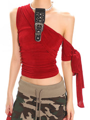 【25s Apr.】Off-shoulder Flash Mesh Vest