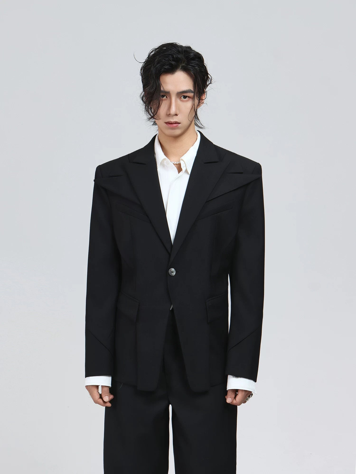 【26s Apr.】Peak Lapel Structured Waist Tailored Blazer / Pants