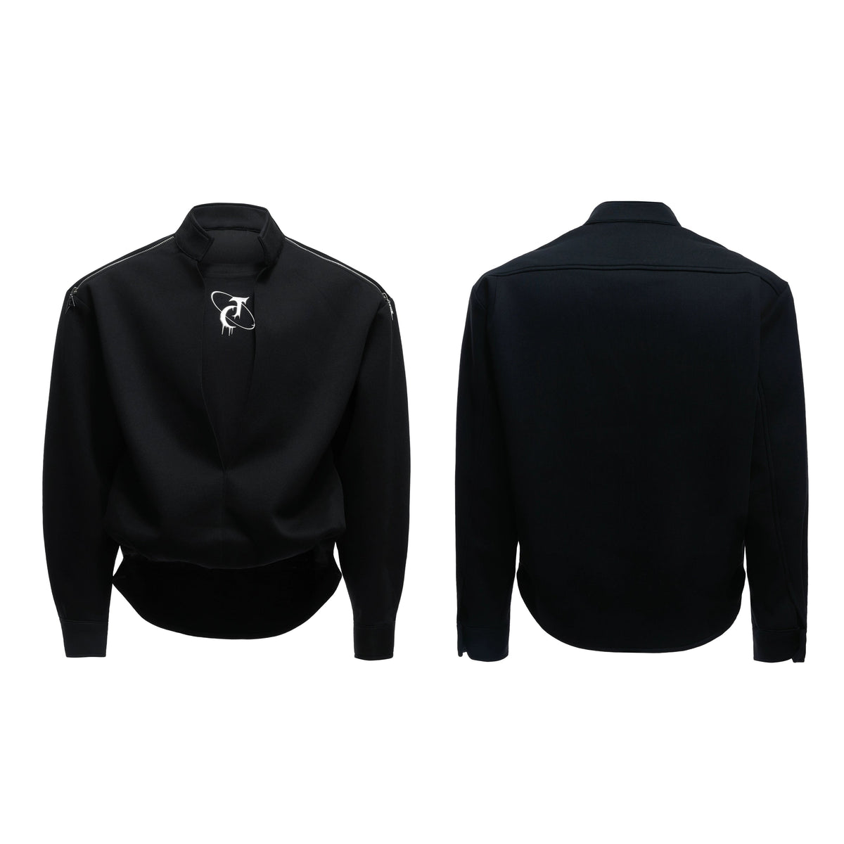 【25s Aug.】Mock Two-Piece Mock Neck Zip Hoodie & Sweatpants Set