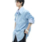 【25s May.】Striped Contrast Color Stitching Shirt