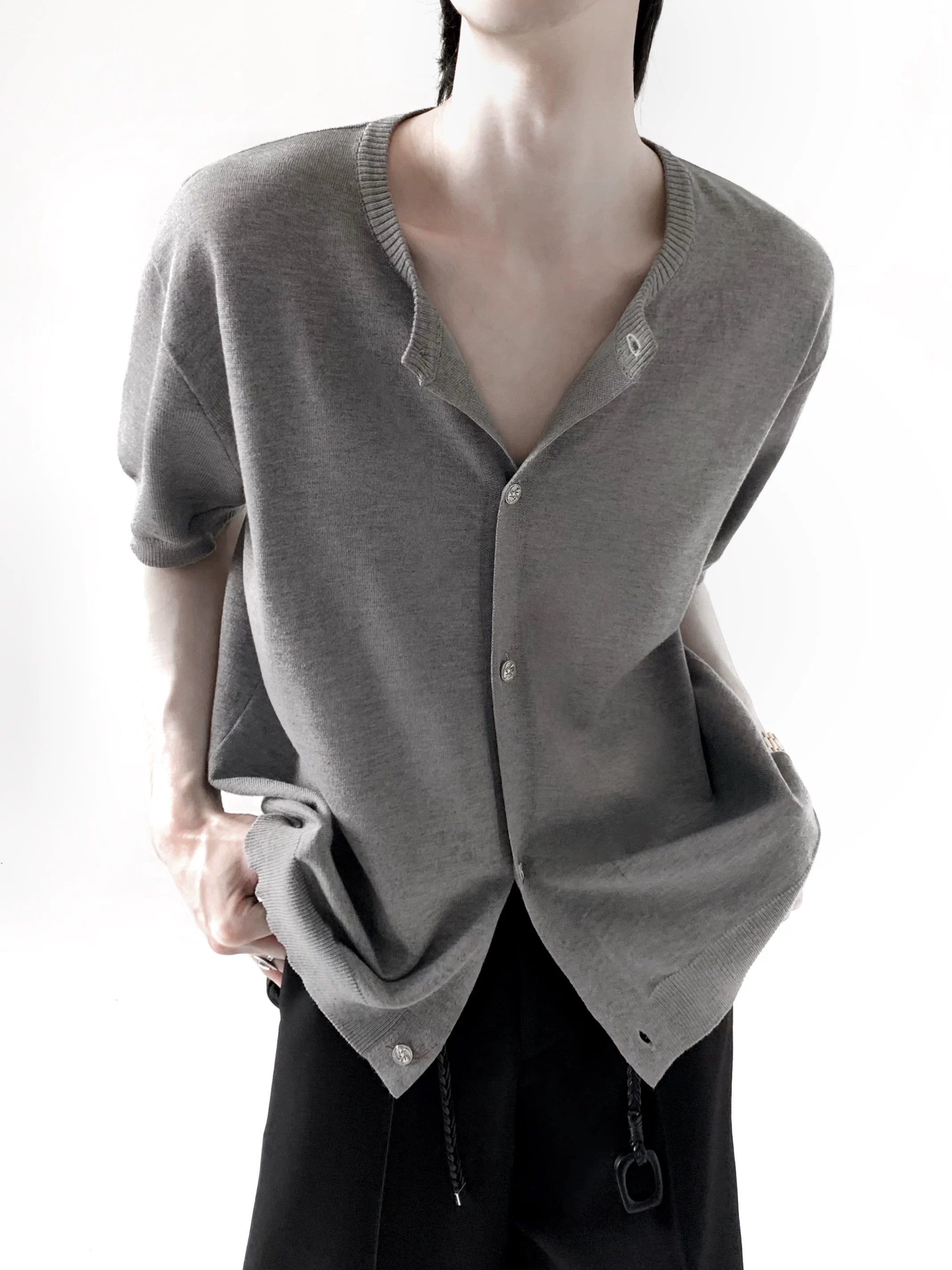 Clean Fit Knit Cardigan Tee