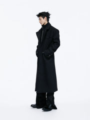Power Collar Wool Blend Coat