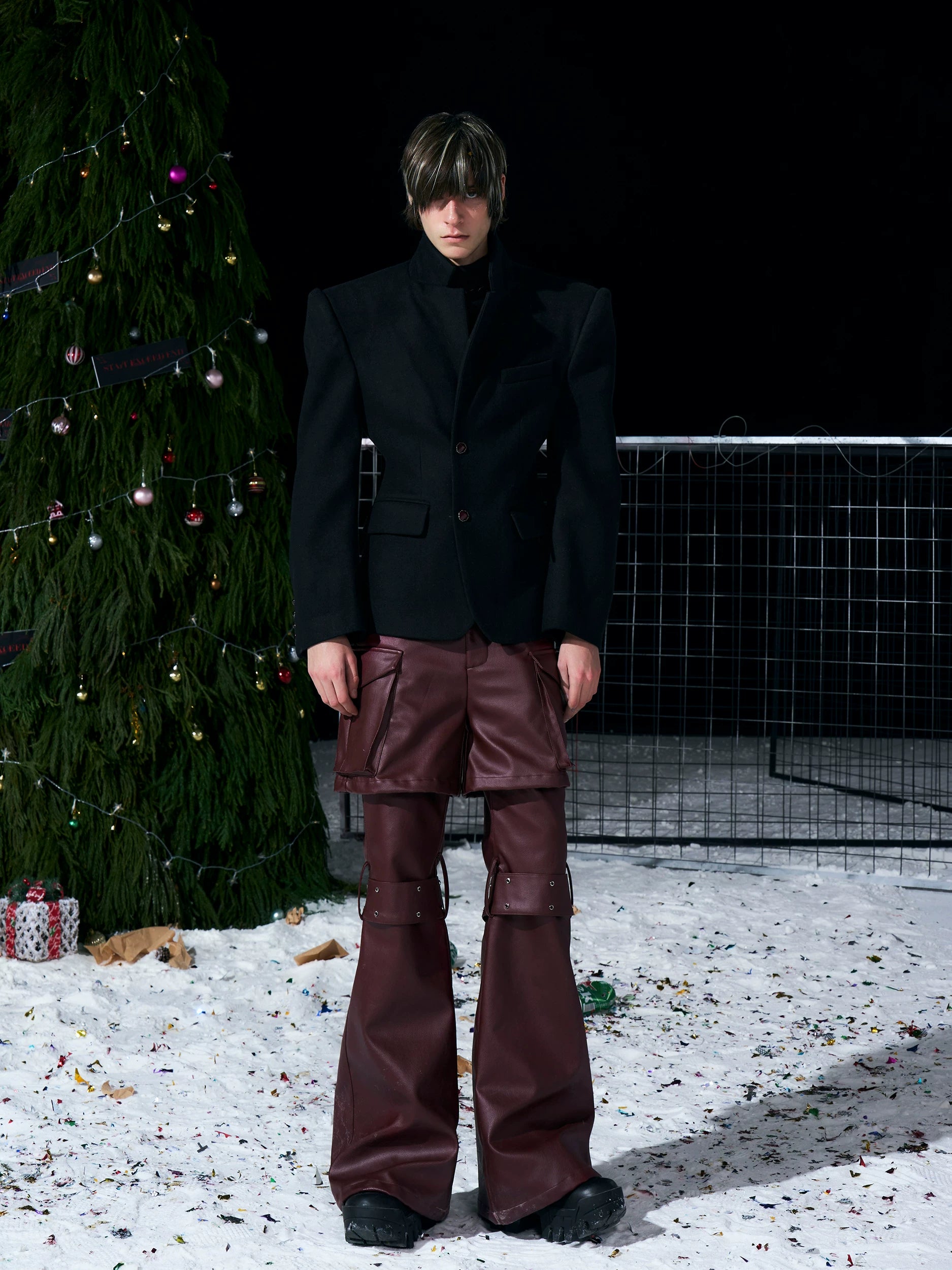 Wool Shoulder-puff Wool Suit Jacket