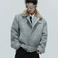 【25s Nov.】Faux Wolf Fur Collar Detachable Thick Warm Coat