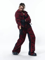 【26s Mar.】Red Camo Double-Waist Wide Jacket / Pants