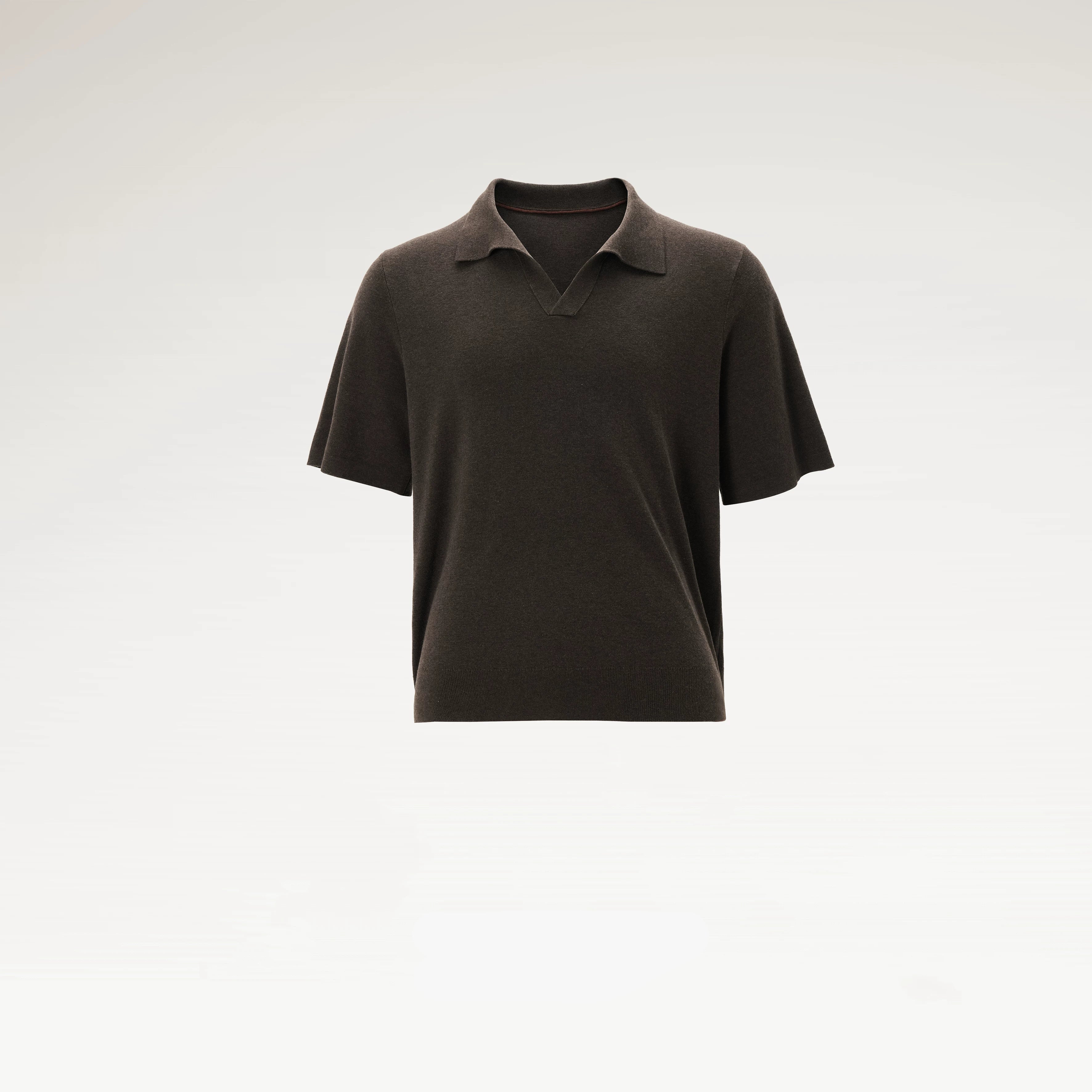 Ice Silk Knit Polo Shirt