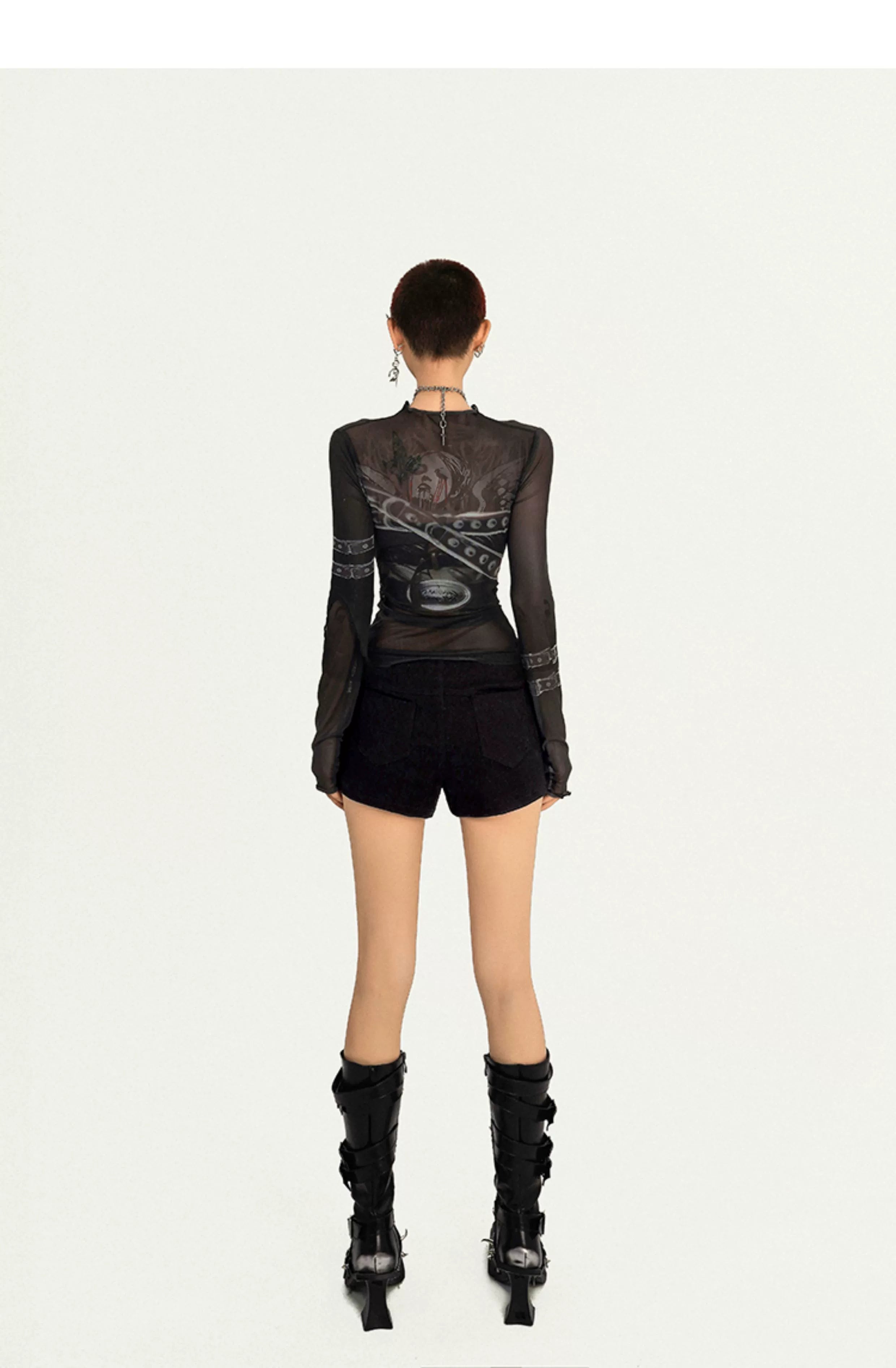 【25s Oct.】Studded Punk Low-rise Shorts