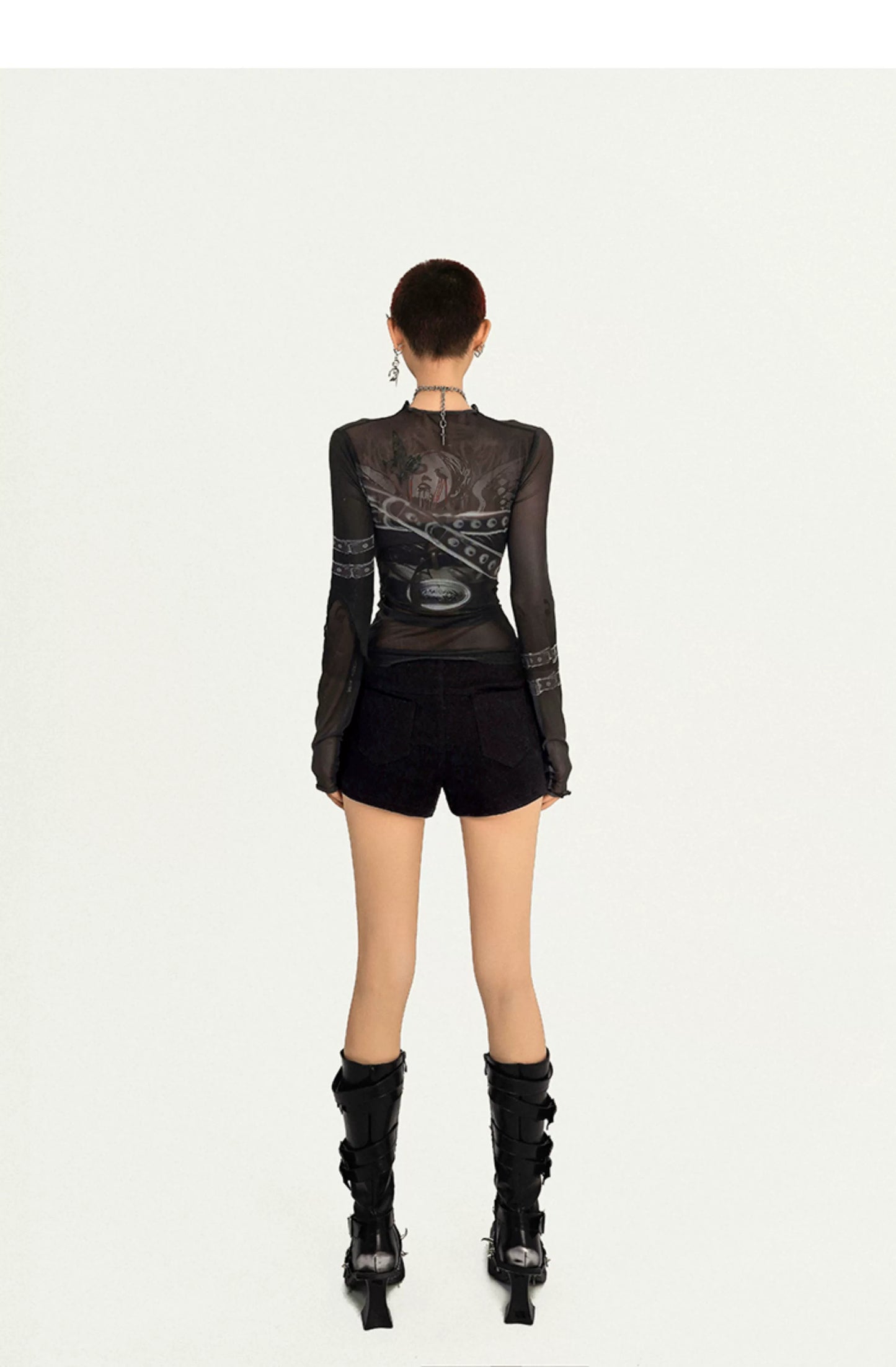 【25s Oct.】Studded Punk Low-rise Shorts