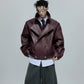 【25s Oct.】Luxurious Wild Lapel Leather Jacket