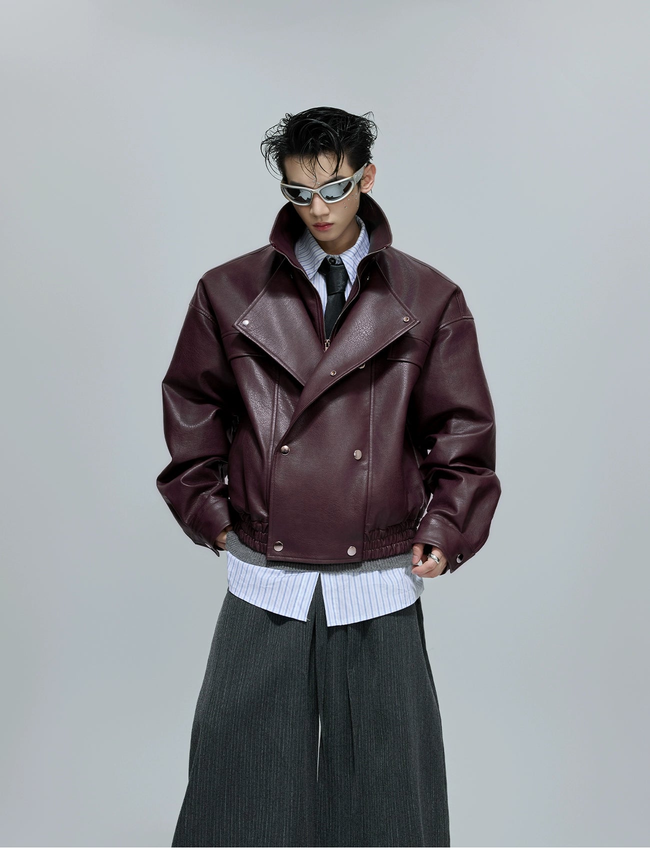 【25s Oct.】Luxurious Wild Lapel Leather Jacket