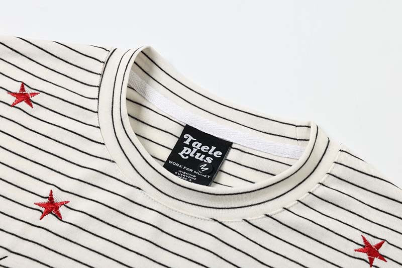 Red Star Unicorn Stripe Jersey Tee