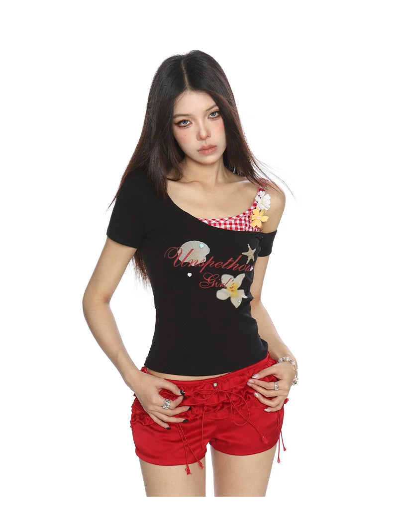 【26s Jan.】Resort-Style Plaid Layered Camisole Tee