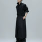 【25s Nov.】Long Patchwork Leather Casual Trench Coat