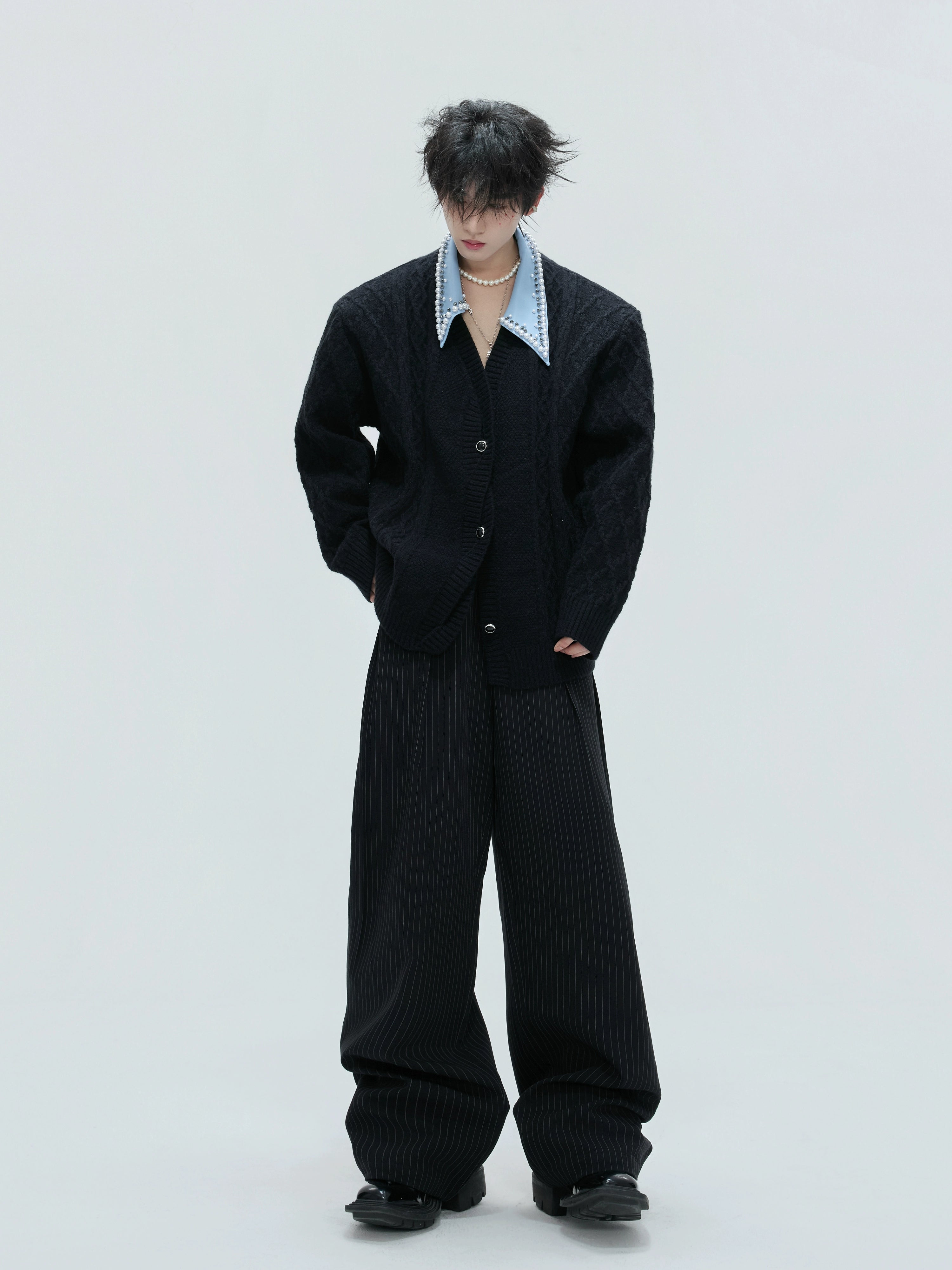 【25s Nov.】Elegant and Luxurious Vintage Handmade Pearl Sweater