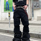【25s Jun.】Distressed Frayed Patchwork Denim Jeans