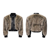 【25s Nov.】Faux Fur and Leather Thickened Cotton Jacket