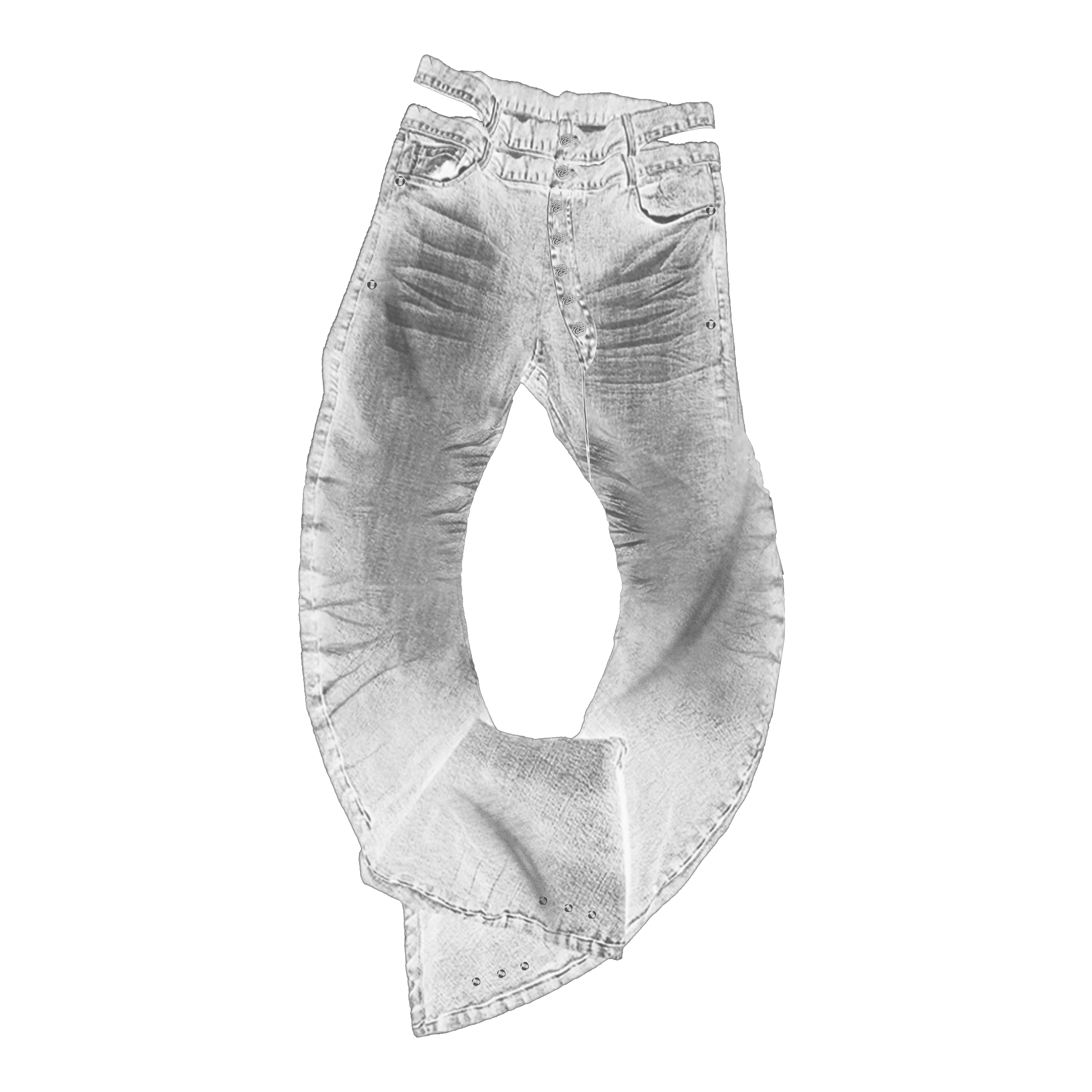 【26s Jan.】Blade-Washed Curved Fit Stretch Denim Jeans