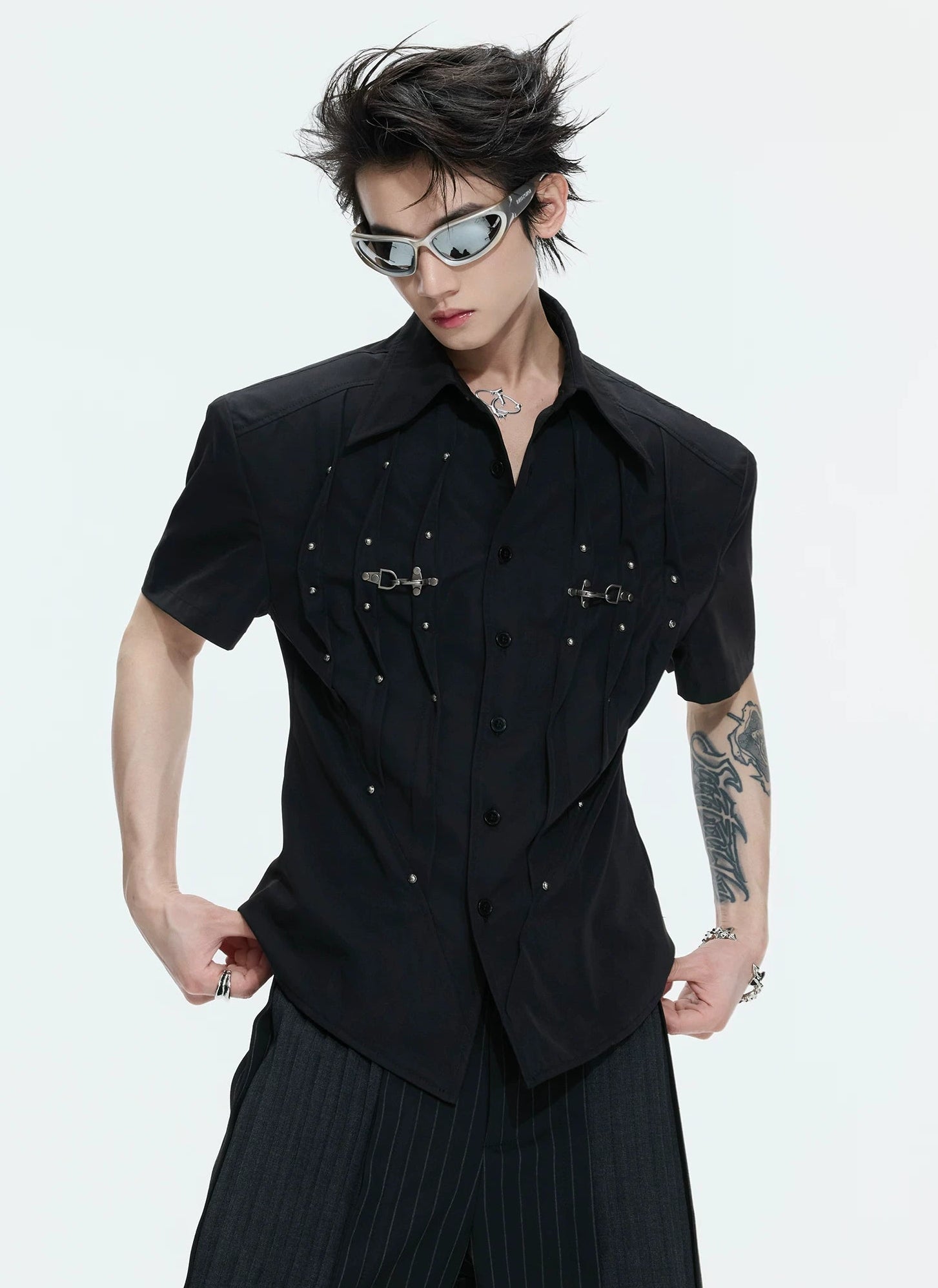 【26s Apr.】Pleated Waist Structured Shirt