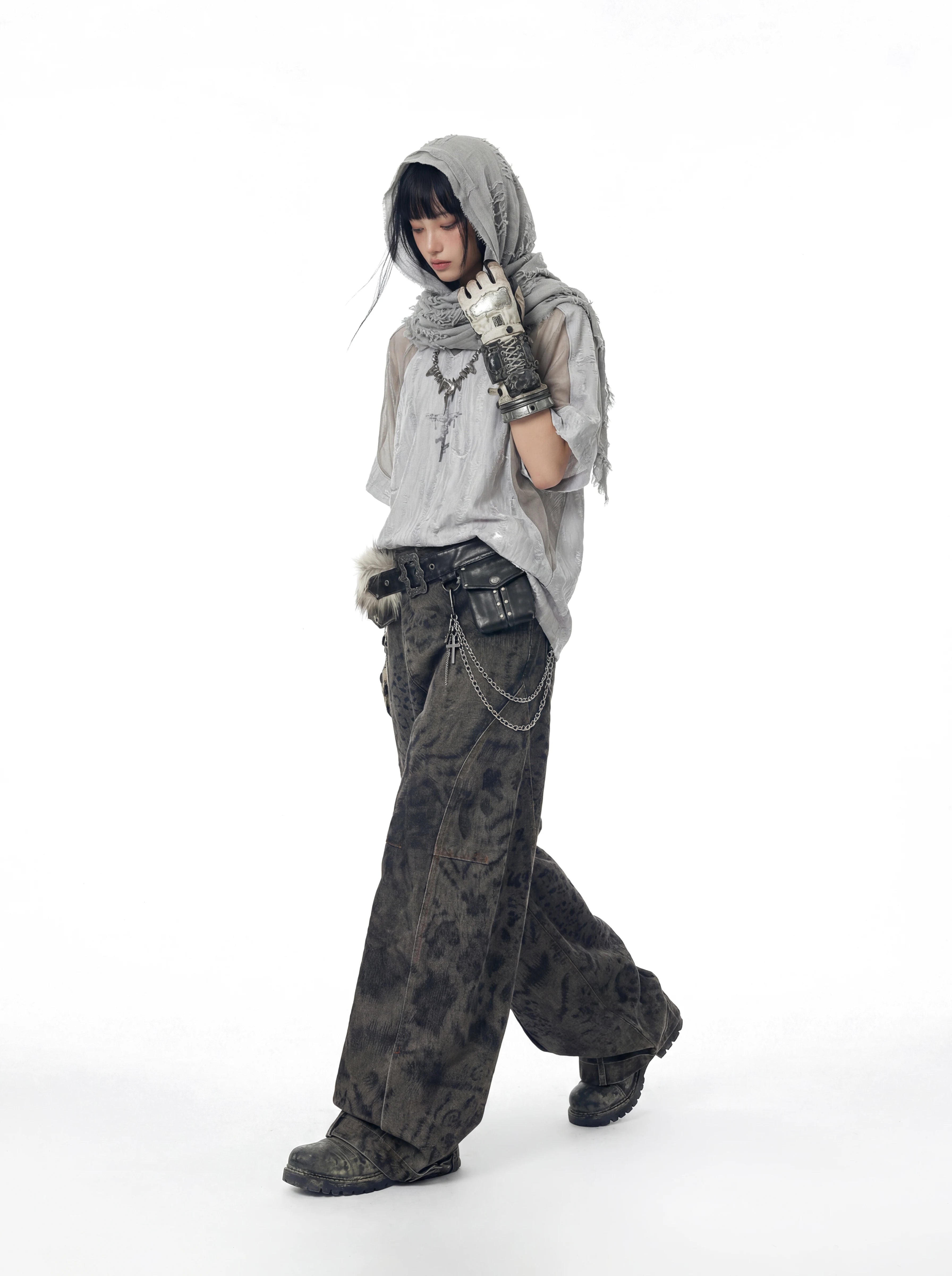 Deconstructed Patchwork Distressed Jersey Tee