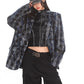 【24s Nov.】Niche Flame Flocked Plaid Suit Jacket ArtsKoreanMan