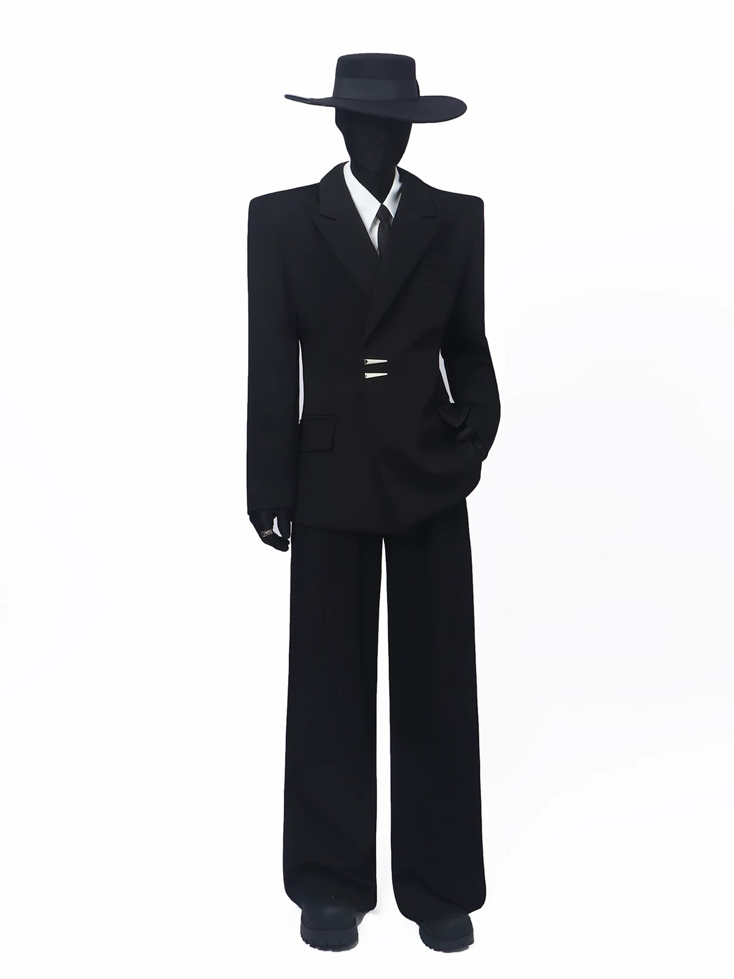 【26s May.】Burgundy Structured Shoulder Suit Set