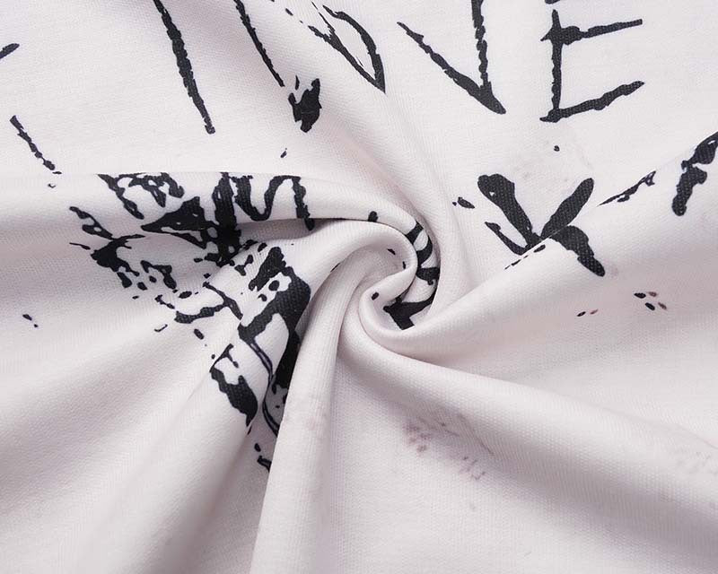 Graffiti Contrast Half-Zip Polo Tee